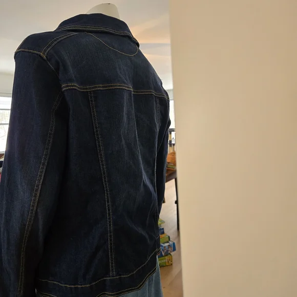 Denim Jacket with Button Closure - Picture 3 of 3